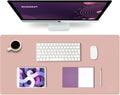 Large Office Desk Mat, Leather Mouse Pad (31.5"X15.7", Pink)